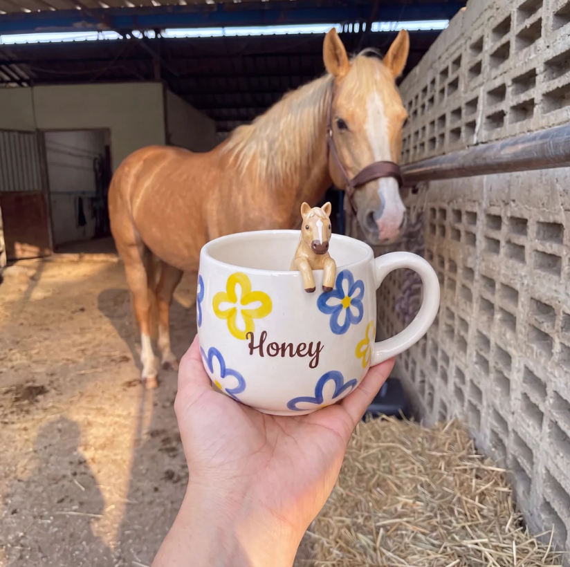 Mug en céramique fait main personnalisé avec la figurine de votre animal
