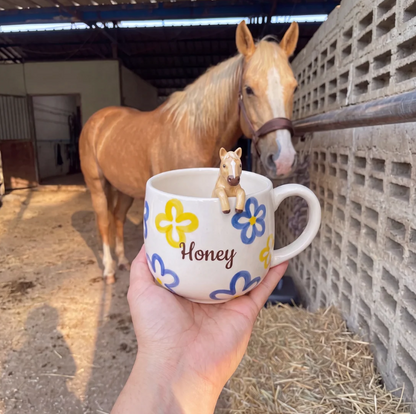 Mug en céramique fait main personnalisé avec la figurine de votre animal
