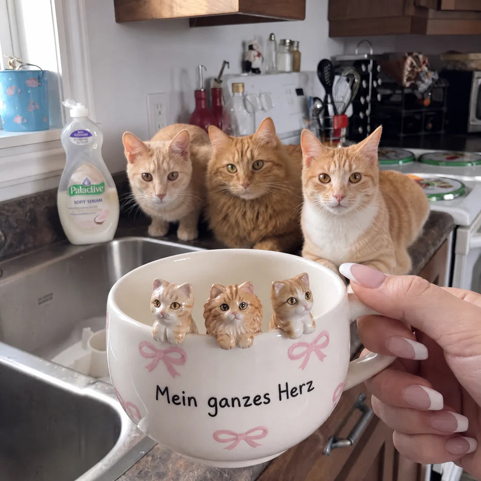 Mug en céramique fait main personnalisé avec la figurine de votre animal